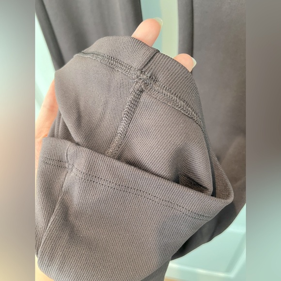 Aritzia Wilfred Mid Rise Kick Flare Candace Pants Stretchy Ribbed Mocha Brown - Picture 13 of 16